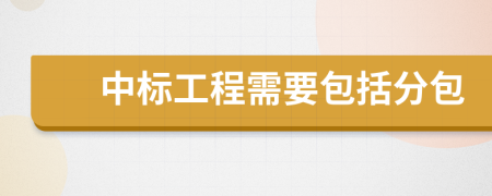 中標(biāo)工程需要包括分包