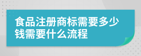 食品注冊商標需要多少錢需要什么流程