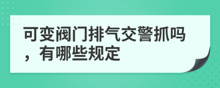 可變閥門排氣交警抓嗎，有哪些規(guī)定