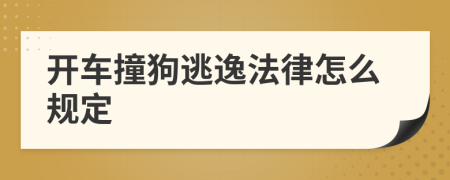 開(kāi)車(chē)撞狗逃逸法律怎么規(guī)定