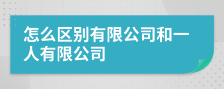 怎么區(qū)別有限公司和一人有限公司
