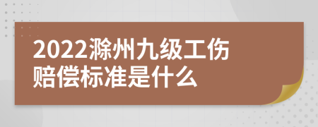 2022滁州九級(jí)工傷賠償標(biāo)準(zhǔn)是什么