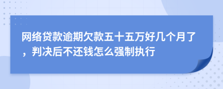 網絡貸款逾期欠款五十五萬好幾個月了，判決后不還錢怎么強制執(zhí)行