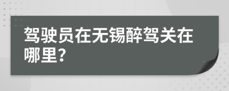 駕駛員在無(wú)錫醉駕關(guān)在哪里？
