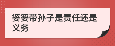 婆婆帶孫子是責(zé)任還是義務(wù)