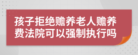 孩子拒絕贍養(yǎng)老人贍養(yǎng)費(fèi)法院可以強(qiáng)制執(zhí)行嗎
