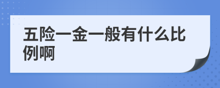 五險一金一般有什么比例啊