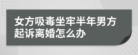 女方吸毒坐牢半年男方起訴離婚怎么辦