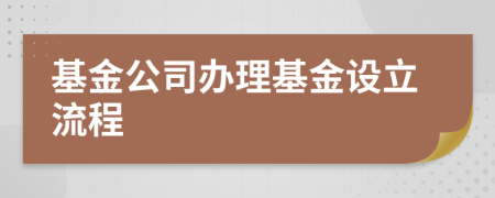 基金公司辦理基金設(shè)立流程