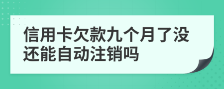 信用卡欠款九個(gè)月了沒(méi)還能自動(dòng)注銷(xiāo)嗎