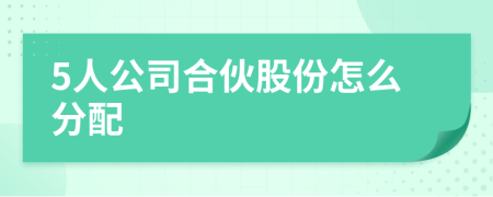 5人公司合伙股份怎么分配