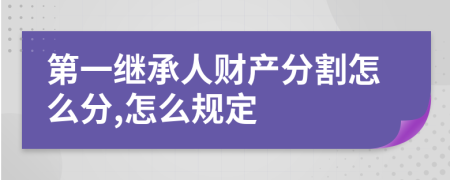 第一繼承人財(cái)產(chǎn)分割怎么分,怎么規(guī)定