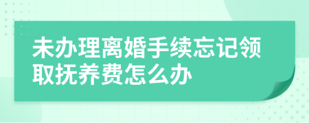 未辦理離婚手續(xù)忘記領取撫養(yǎng)費怎么辦