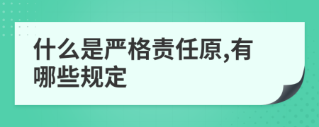 什么是嚴格責任原,有哪些規(guī)定