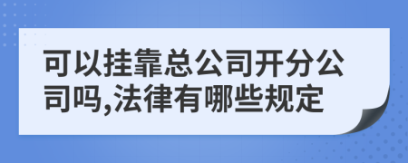 可以掛靠總公司開分公司嗎,法律有哪些規(guī)定