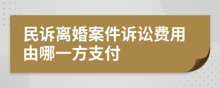 民訴離婚案件訴訟費用由哪一方支付