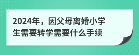 2024年，因父母離婚小學(xué)生需要轉(zhuǎn)學(xué)需要什么手續(xù)