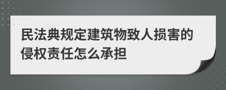 民法典規(guī)定建筑物致人損害的侵權(quán)責(zé)任怎么承擔(dān)