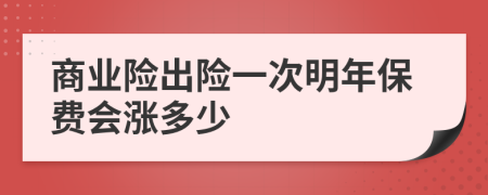 商業(yè)險(xiǎn)出險(xiǎn)一次明年保費(fèi)會(huì)漲多少