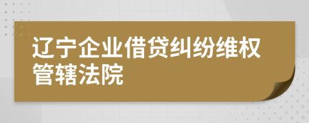 遼寧企業(yè)借貸糾紛維權(quán)管轄法院