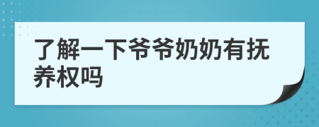 了解一下?tīng)敔斈棠逃袚狃B(yǎng)權(quán)嗎