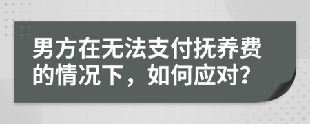 男方在無法支付撫養(yǎng)費的情況下，如何應對？