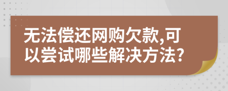 無(wú)法償還網(wǎng)購(gòu)欠款,可以嘗試哪些解決方法?