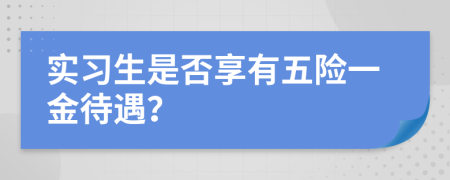 實(shí)習(xí)生是否享有五險(xiǎn)一金待遇？