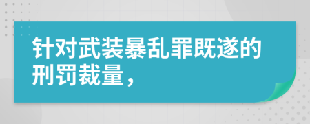 針對武裝暴亂罪既遂的刑罰裁量，
