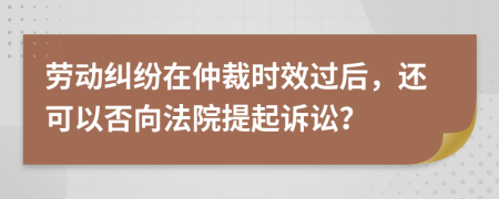 勞動(dòng)糾紛在仲裁時(shí)效過后，還可以否向法院提起訴訟？