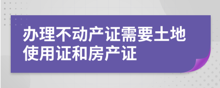 辦理不動(dòng)產(chǎn)證需要土地使用證和房產(chǎn)證