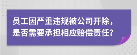 員工因嚴(yán)重違規(guī)被公司開(kāi)除，是否需要承擔(dān)相應(yīng)賠償責(zé)任？