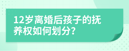 12歲離婚后孩子的撫養(yǎng)權(quán)如何劃分？