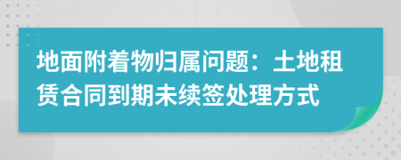 地面附著物歸屬問題：土地租賃合同到期未續(xù)簽處理方式