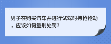 男子在購買汽車并進行試駕時持槍搶劫，應(yīng)該如何量刑處罰？