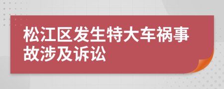 松江區(qū)發(fā)生特大車禍?zhǔn)鹿噬婕霸V訟