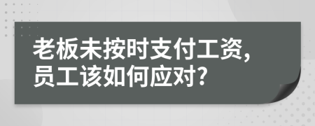 老板未按時(shí)支付工資,員工該如何應(yīng)對(duì)?
