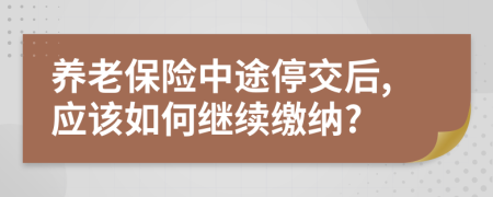 養(yǎng)老保險中途停交后,應(yīng)該如何繼續(xù)繳納?