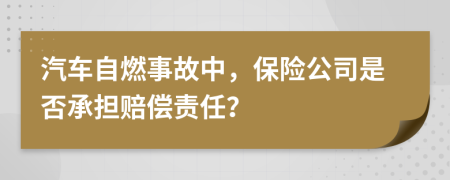 汽車自燃事故中，保險公司是否承擔(dān)賠償責(zé)任？