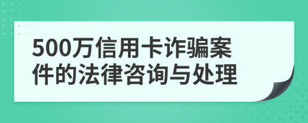 500萬(wàn)信用卡詐騙案件的法律咨詢(xún)與處理