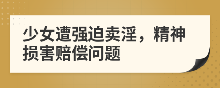 少女遭強(qiáng)迫賣淫，精神損害賠償問題