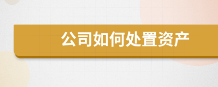 公司如何處置資產