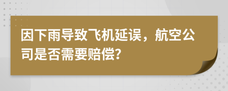 因下雨導(dǎo)致飛機(jī)延誤，航空公司是否需要賠償？