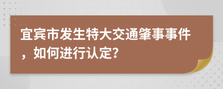 宜賓市發(fā)生特大交通肇事事件，如何進(jìn)行認(rèn)定？
