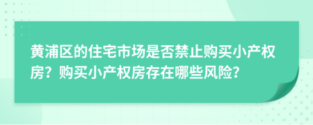 黃浦區(qū)的住宅市場(chǎng)是否禁止購(gòu)買小產(chǎn)權(quán)房？購(gòu)買小產(chǎn)權(quán)房存在哪些風(fēng)險(xiǎn)？