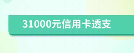 31000元信用卡透支