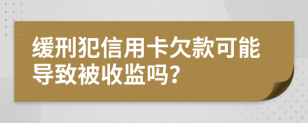 緩刑犯信用卡欠款可能導(dǎo)致被收監(jiān)嗎？