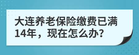 大連養(yǎng)老保險(xiǎn)繳費(fèi)已滿14年，現(xiàn)在怎么辦？