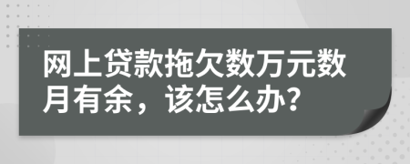 網上貸款拖欠數萬元數月有余，該怎么辦？