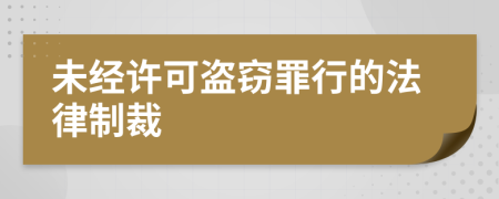 未經(jīng)許可盜竊罪行的法律制裁